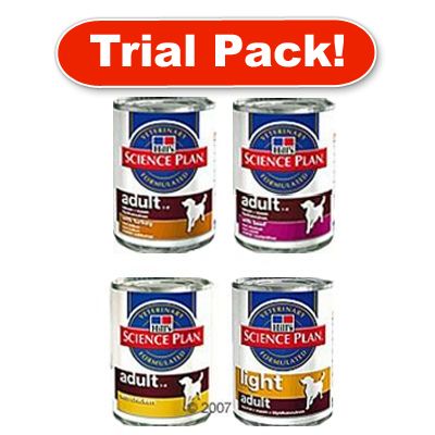Hill&acute;s Canine Adult Mixed Trial Pack 4 x 370 g - 4 x 370g Mixed Trial Pack