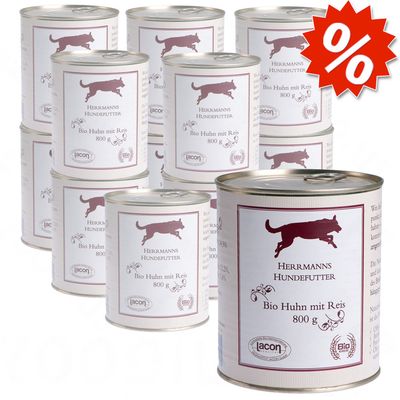 Sparpaket Herrmanns Bio-Menue 12 x 800 g - Rind mit Buchweizen & Obst (glutenfrei)