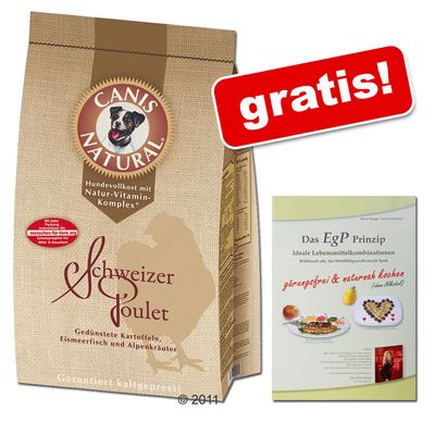 15 kg Canis Natural Schweizer Poulet + Buch gratis! - 15 kg