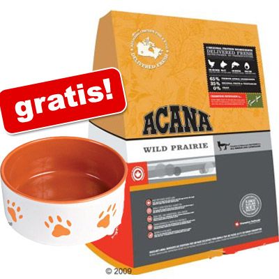7 kg Acana kattenvoer + Trixie keramieken voerbak GRATIS! - - 7 kg Acana Grasslands