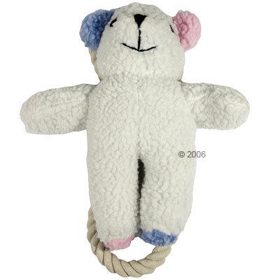 Jouet pour chien en forme d´ours en peluche avec corde- 1 jouet