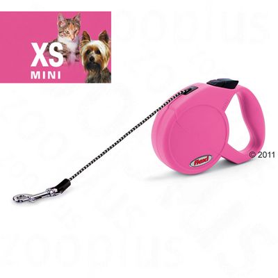 Laisse Flexi Classic Basic Mini (3 m)- rose