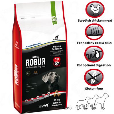 Bozita Robur Light & Sensitive 19/07 - 1,5 kg