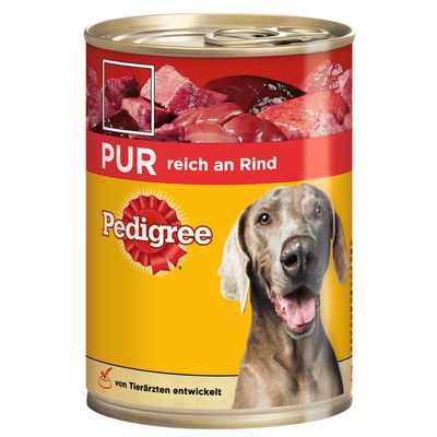 Pedigree Pure 6 x 400 g - Rich in Beef