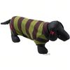Polo pour chien Rodney Pique Stripes marron et vert - taille S : longueur du dos 20 cm