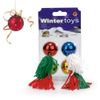 Juguete para gatos set de bolas de Navidad - - 4 unidades (di�metro 3 cm)