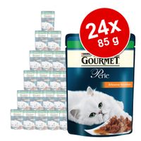 Megapack Gourmet Perle Kattenvoer 24 x 85 g - - zalm en koolvis