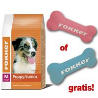  Fokker Puppy/Junior Medium Puppy Pakket - - 15 kg + blauw bot 