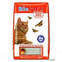  Biokats Medium White kattenbakzand - - 20 kg 