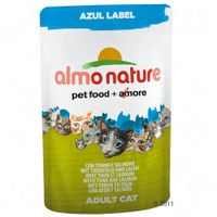 Almo Nature Azul Label in pouch Kattenvoer 6 x 70 g - - Kip & tonijn