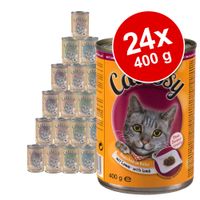 Voordeelpakket: Catessy Hapjes in Gelei Kattenvoer 24 x 400g - - Zalm