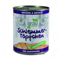 Grau Smulpotje Graanvij Kattenvoer 6 x 800 g - - kalkoen & lam