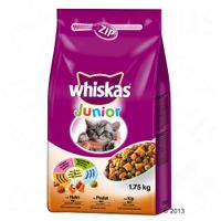 Whiskas Junior met Kip Kattenvoer - - Dubbelpak: 2 x 1,75 kg