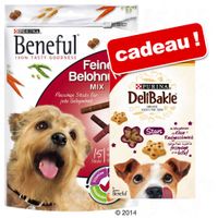 126/150 g de bâtonnets Beneful + 320 g de snacks DeliBakie ! - Beneful, bâtonnets - 126 g + DeliBakie Stars Biscuits 126/150 g de bâtonnets Beneful + 320 g de snacks DeliBakie ! - Beneful, bâtonnets - 126 g + DeliBakie Stars Biscuits