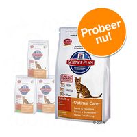 Hill's ""Optimal Care"" Kattenvoer - voordelig probeerpakket - - Tonijn, Konijn, Kip & Lam