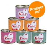 Gemengd Proefpakket: Feringa Kattenvoer 6 x 200 g - - met 4 verschillende Smaken