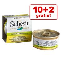 Schesir in bouillon Kattenvoer 10 + 2 gratis! - - Kipfilet met dorade