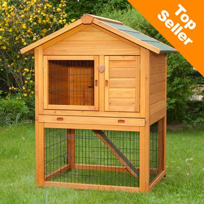 Clapier pour rongeur et lapin Outback Spécial + enclos- clapier (avec enclos) : L 96 x l 79 x H 120 cm