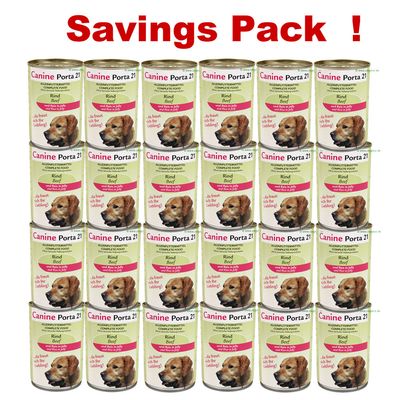 Canine Porta 21 Dog Food 24 x 400 g Savings Pack - Beef & Chicken in Jelly