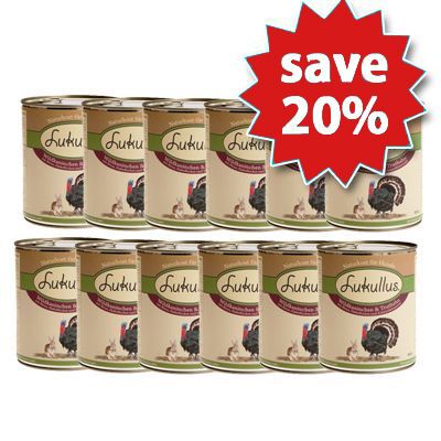 12 x 400 g Lukullus - Value Pack - 12 x 400 g Goose & Turkey Heart