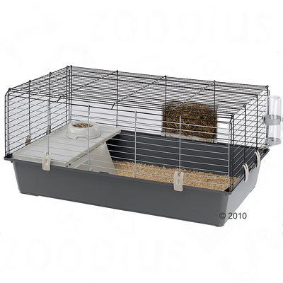 Ferplast Kleintierkaefig Rabbit 100 - grau ca. L 97 x B 60 x H 45,5 cm