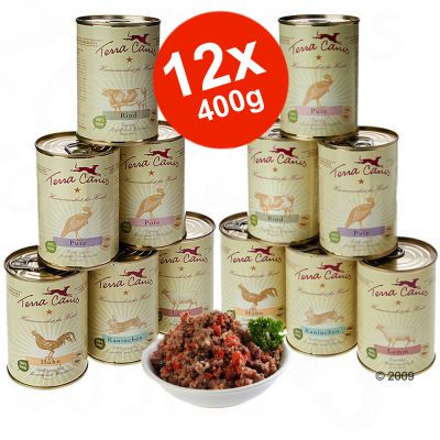 Terra Canis 12 x 400 g Savings Pack - Beef with Vegetables Apple & Brown Rice