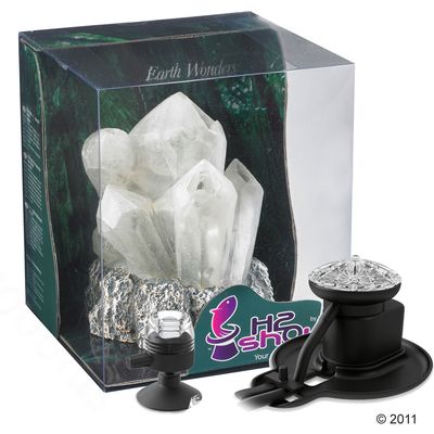Décor roche de cristal H2show avec LED et aérateur- L 10,5 x l 9 x H 13 cm