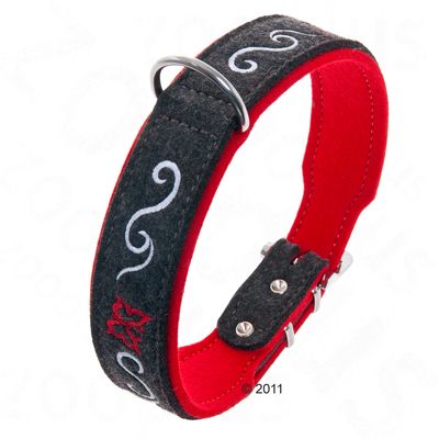 Collier en feutre pour chien Karlie Nature- L 23 - 27 x l 2,4 cm (taille 30)