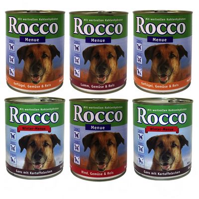 Gemischtes Probierpaket Rocco Menue 800g - 4 verschiedene  Sorten