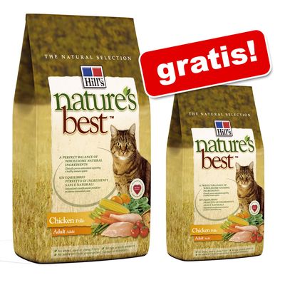 2 kg Hills Natures Best Feline + 300 g gratis! - - Adult Huhn Preisvergleich