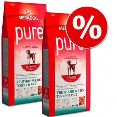 Sparpaket 2 x Grossgebinde Meradog - Pure Truthahn & Kartoffel getreidefrei (2 x 12,5 kg)