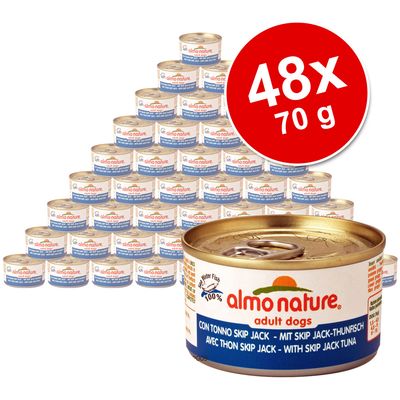 Almo Nature Voordeelpakket 48 x 70 g - - Tonijn met maïs