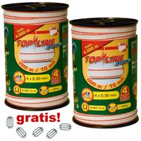 Top Line Plus Weidezaunband + Bandverbinder gratis! - - 2 x 10mm Band + 5 x 13mm Bandverbinder