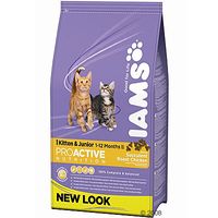 Iams Kitten & Junior mit viel Huhn - - 1,5 kg