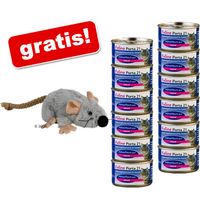  12 x 156 g Porta 21 + speelmuis met kattenkruid GRATIS! - - Kip in eigen sap 