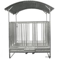 Viereckraufe mit Sicherheitsfressgittern - - 2m x 2m x 2,5m