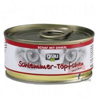 Grau Smulpotje Sensibel Schaap met Dinkel Kattenvoer - - 6 x 100 g