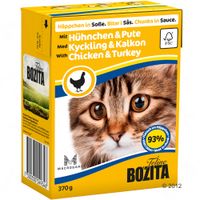 Bozita stukjes in jus Kattenvoer 6 x 370 g - - met zalm