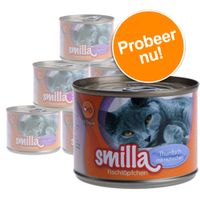 Gemengd probeerpakket: Smilla vispannetje Kattenvoer - - 6 x 400 g met 4 verschillende soorten