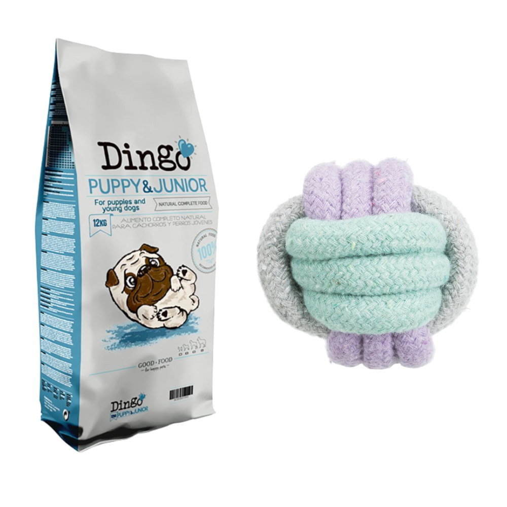 Dingo Puppy & Junior pienso + Trixie Junior Pelota de cuerda anudada ¡gratis! - Puppy & Junior pollo (12 kg) + Pelota Trixie Junior (6 cm de diámetro)
Dingo Puppy & Junior pienso + Trixie Junior Pelota de cuerda anudada ¡gratis! - Puppy & Junior pollo (12 kg) + Pelota Trixie Junior (6 cm de diámetro)