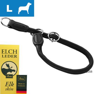 Hunter Dressurhalsung Round & Soft, schwarz, Groesse L - max. 50 cm
