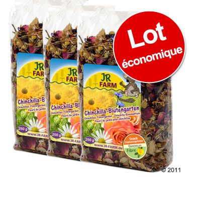 Friandises fleurs de jardin pour chinchilla JR Farm, en lot- 3 x 250 g (fleurs de jardin)