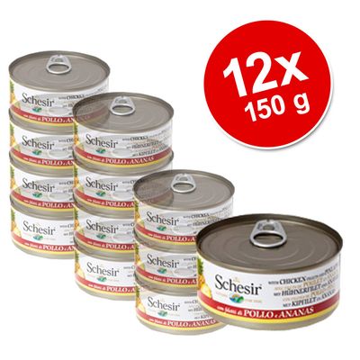 Schesir Fruit Sparpaket 12 x 150 g - Huhn mit Ananas