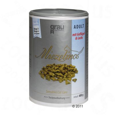 Grau Miezelinos Adult mit Gefluegel & Lachs - 400 g