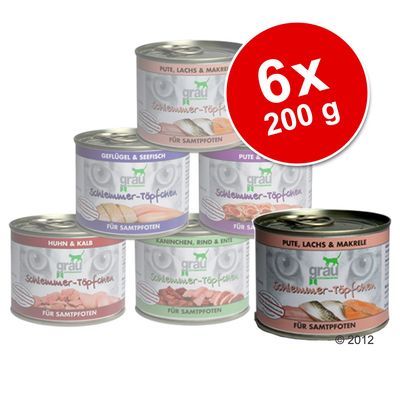 Gemischtes Probierpaket Grau getreidefrei 6 x 200 g - 6 x 200g