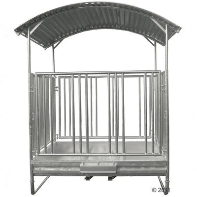 Viereckraufe mit Sicherheitsfressgittern - 2m x 2m x 2,5m