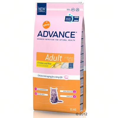Croquettes pour chat Advance Adult - Poulet & Riz- 15 kg