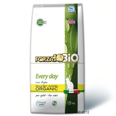 Croquettes pour chat Forza 10 Bio Every Day poulet & algues- 3 x 1,5 kg