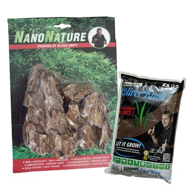 NanoNature Drachenstein Set - - 5 Steine + 3 Liter NatureSoil schwarz, fein Preisvergleich