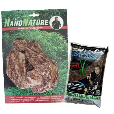 NanoNature Samuraistein Set - - 5 Steine + 3 Liter NatureSoil braun, fein Preisvergleich